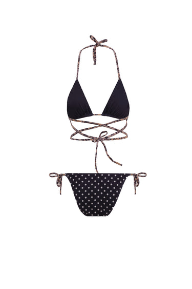 MOLLY Leopard-Polk Polka Dot Patterned Bıkını Set