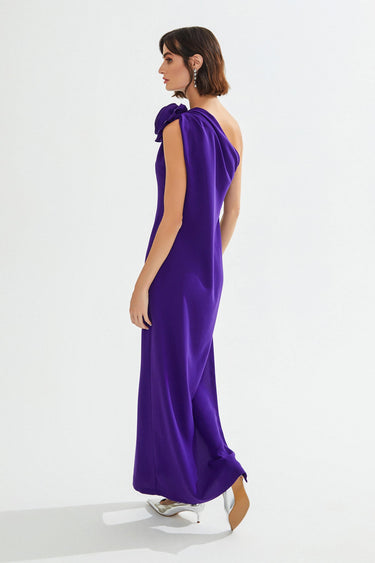 GENNIE One Shoulder Purple Maxi Dress