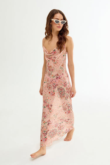 IRISA Star Patterned Maxi Slip Dress
