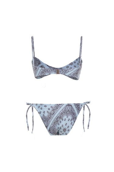 MARTINA Oval Chest Detaıl Paısley Bıkını Set